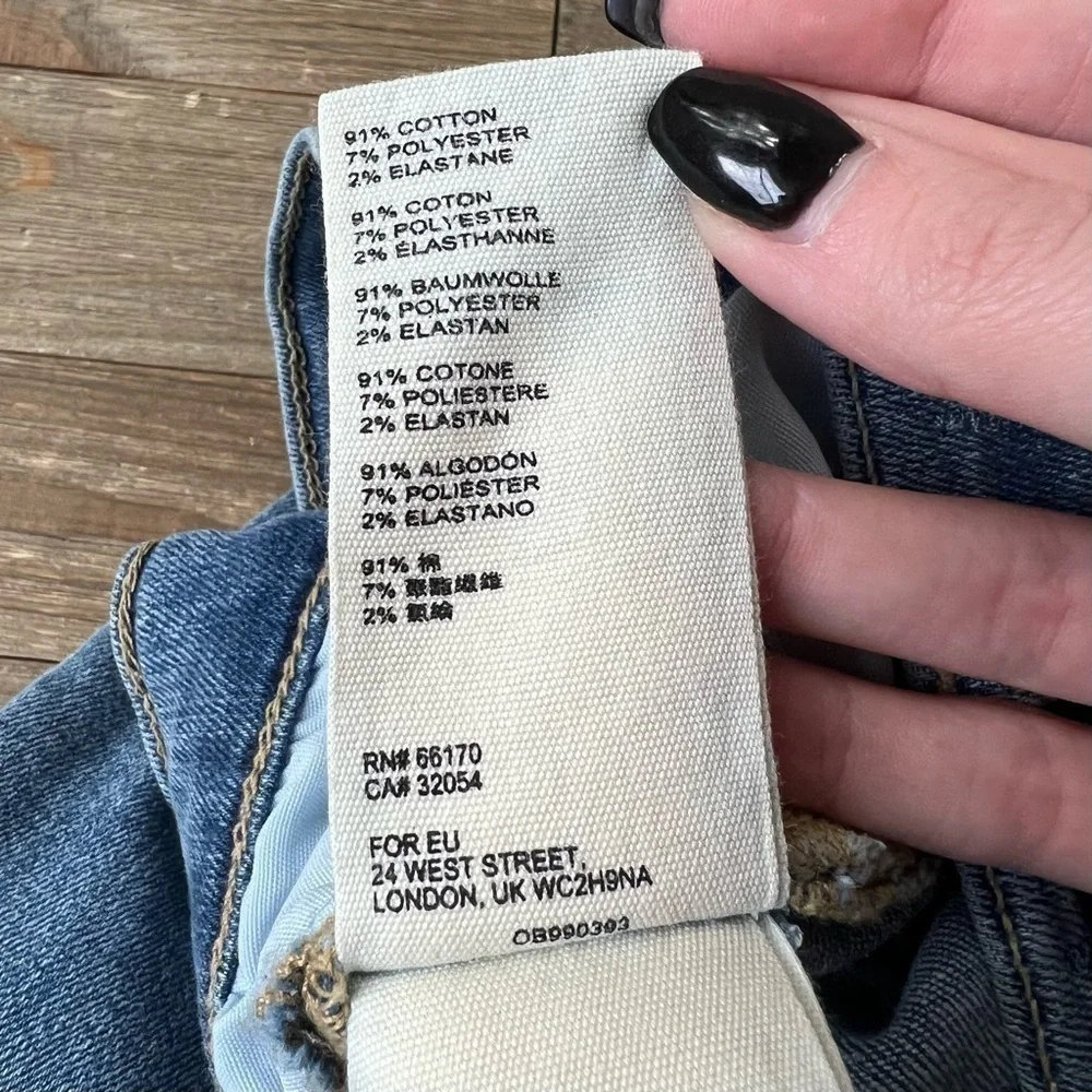 Free People High Rise Busted Knee Skinny Jean